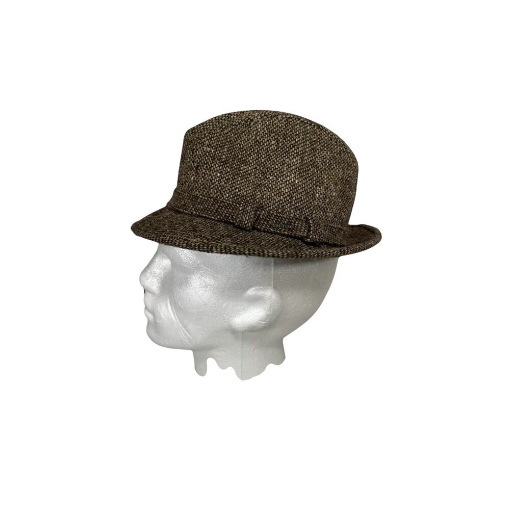 Vintage Stetson Fedora Equalizer Brown Tweed Hat Size Small